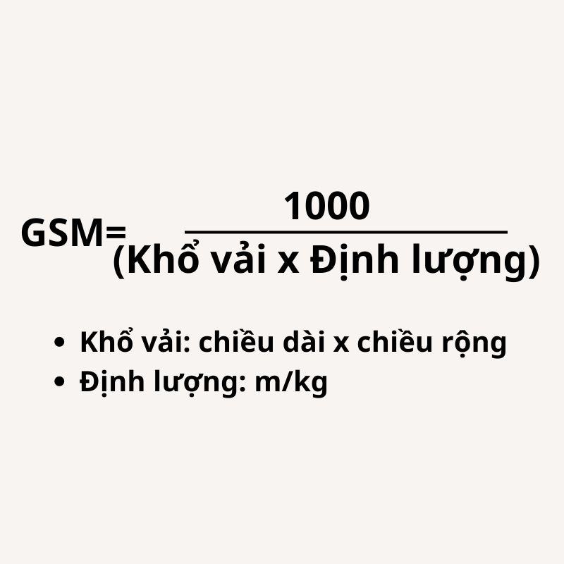 Công Thức Tính Định Lượng Vải Áo Thun