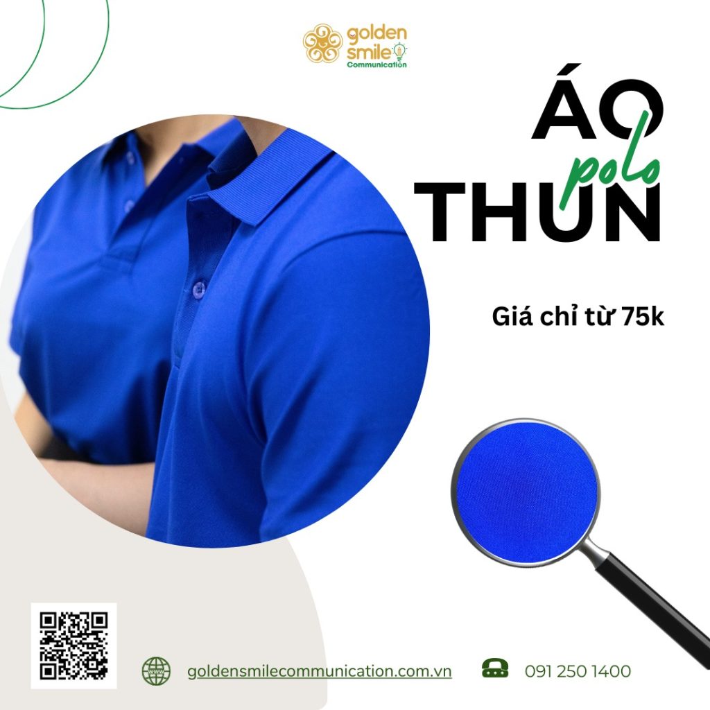 Áo thun có cổ nhà Golden Smile Communication giá chỉ từ 75K