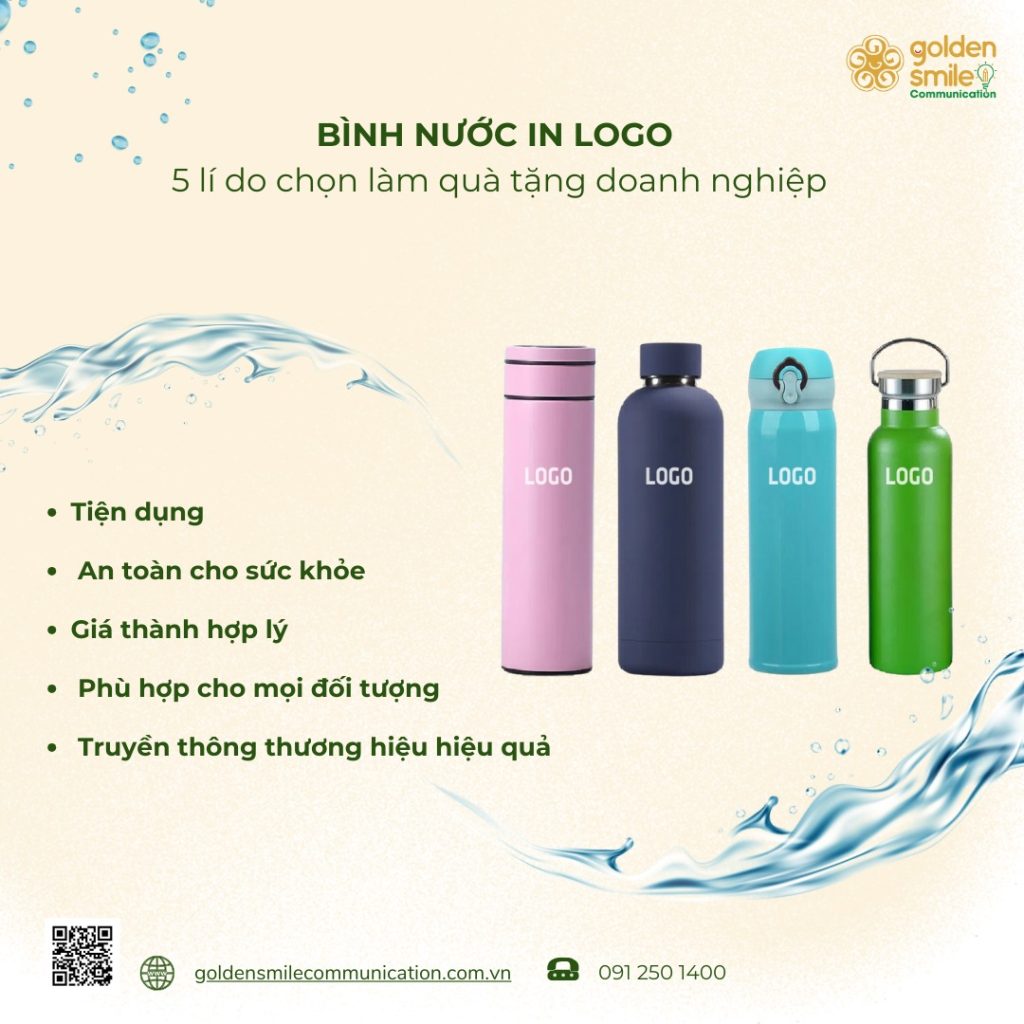 Chọn bình nước làm quà tặng khuyến mãi khẳng định sự quan tâm đến sức khỏe của khách hàng