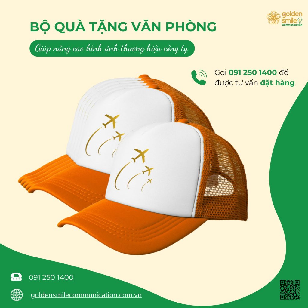 Có thể in logo lên nón/mũ để tăng hiệu quả truyền thông cho doanh nghiệp