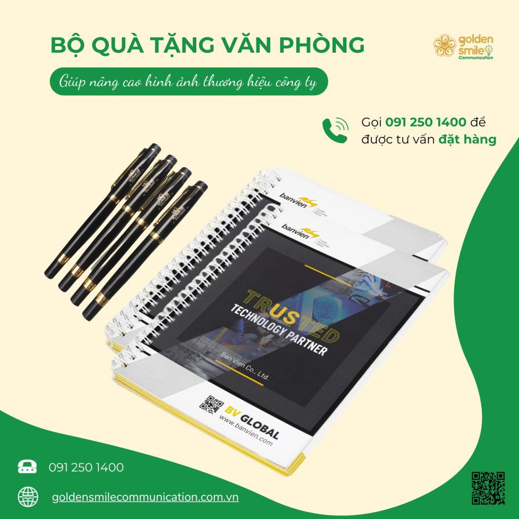 Set sổ bút in logo giúp quảng bá thương hiệu hiệu quả 