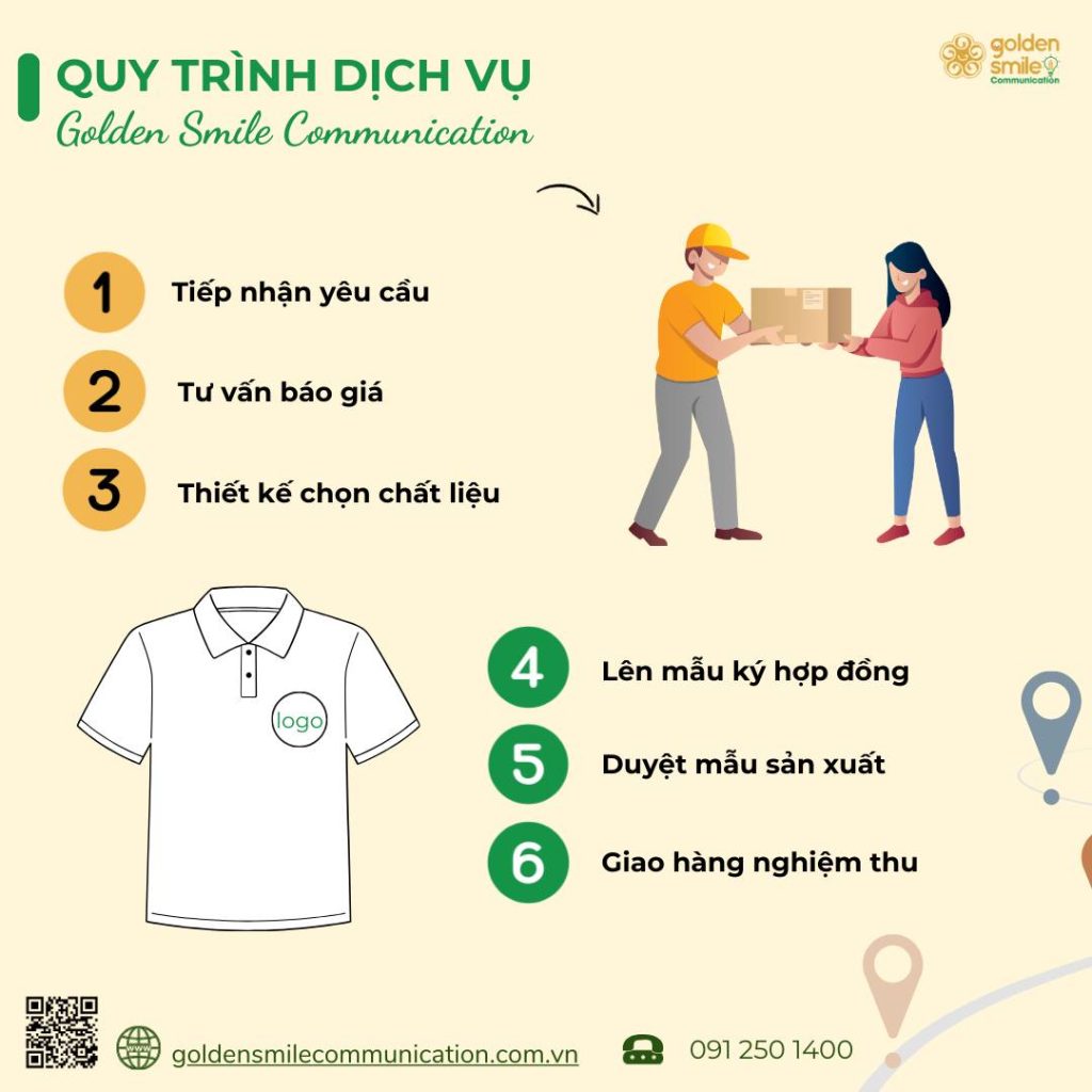 Golden Smile Communication không chỉ cung cấp dịch vụ in ấn đơn thuần. Tại đây còn mang đến giải pháp toàn diện từ thiết kế đến sản xuất in áo thun đồng phục