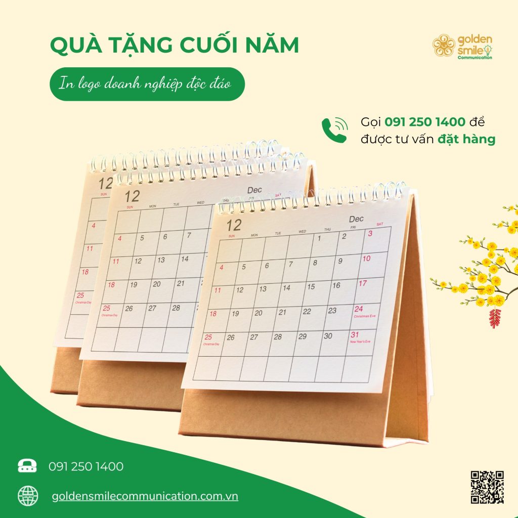 Lịch tết in logo - Quảng bá thương hiệu hiệu quả