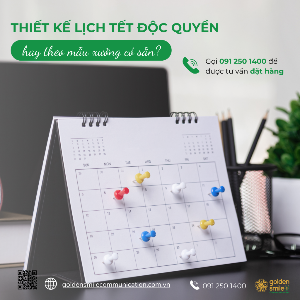 Lựa chọn thiết kế lịch Tết độc quyền hay sử dụng phôi có sẵn phụ thuộc vào nhiều yếu tố 